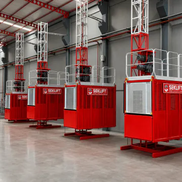 SEKLIFT construction hoist for personnel and material transport